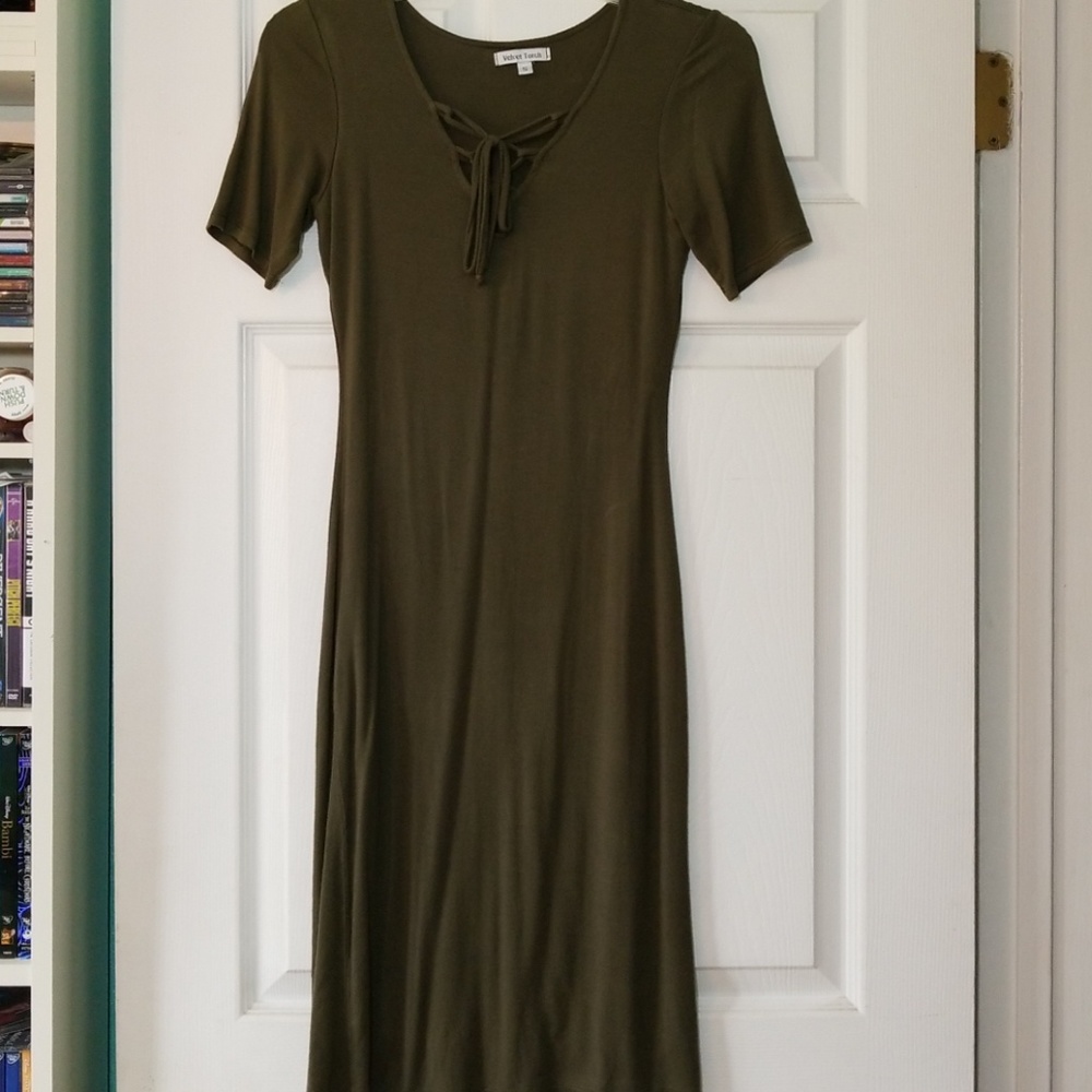 Olive green dress